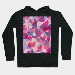 Multicolor Pastel Heart Confetti Hoodie